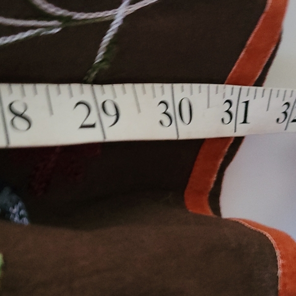 Vintage Brown Embroidered Cotton Boho Skirt L - Picture 6 of 7